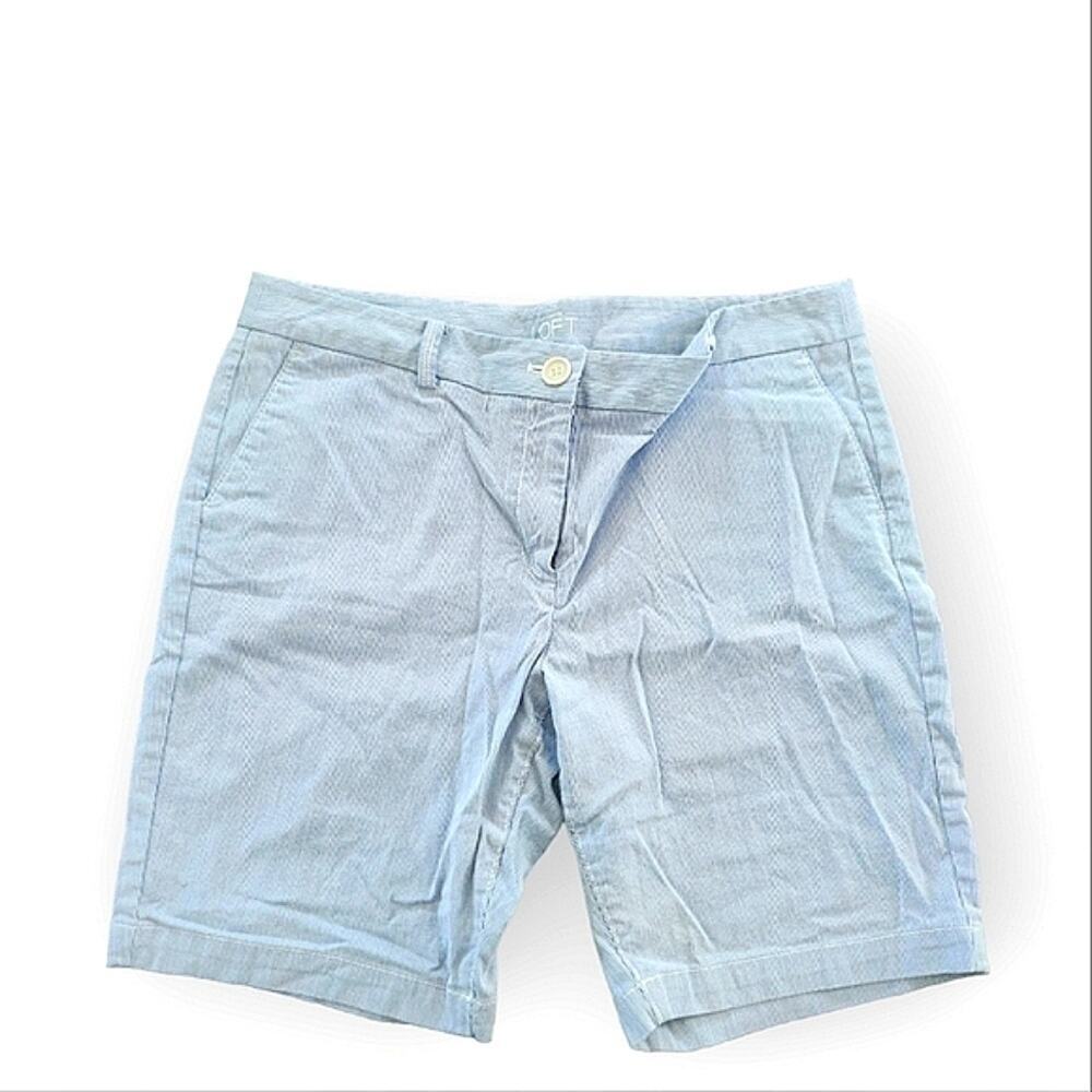 Loft Petite Preppy Seersucker Original Shorts